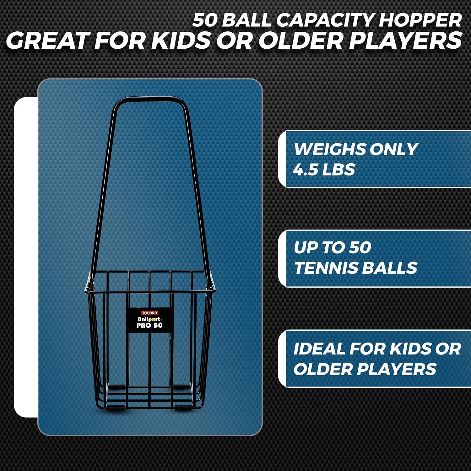 Tourna Ballport Pro Ball Pick up Tennis Hopper - Image 4