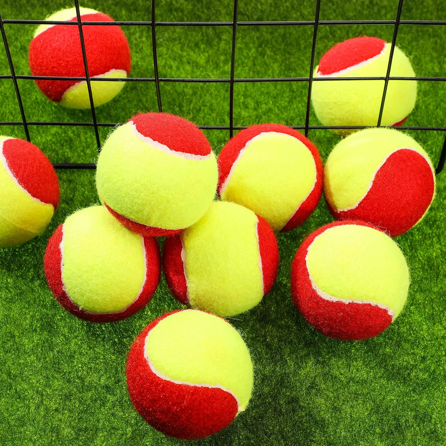 Hanaive 24 Pack Tennis Balls for Kids 75% Low Compression Stage Kids Tennis Ball Bulk for Beginners Ball Machine Training Transition Practicing PET Dog Playing Practice on Short 36 Foot Court - Image 4