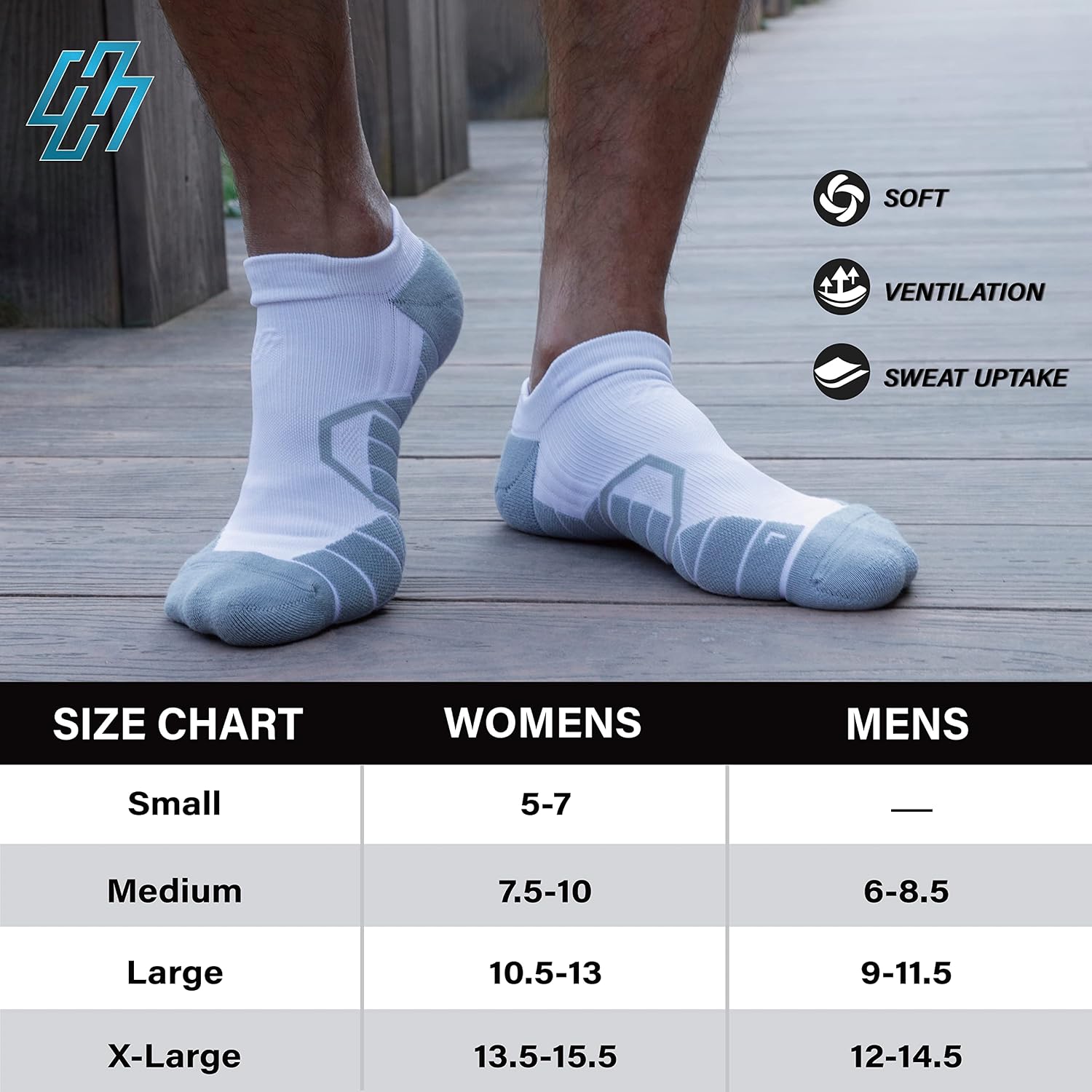 Hylaea Athletic Running Socks Cushion Padded Moisture Wicking Low Cut - Image 6