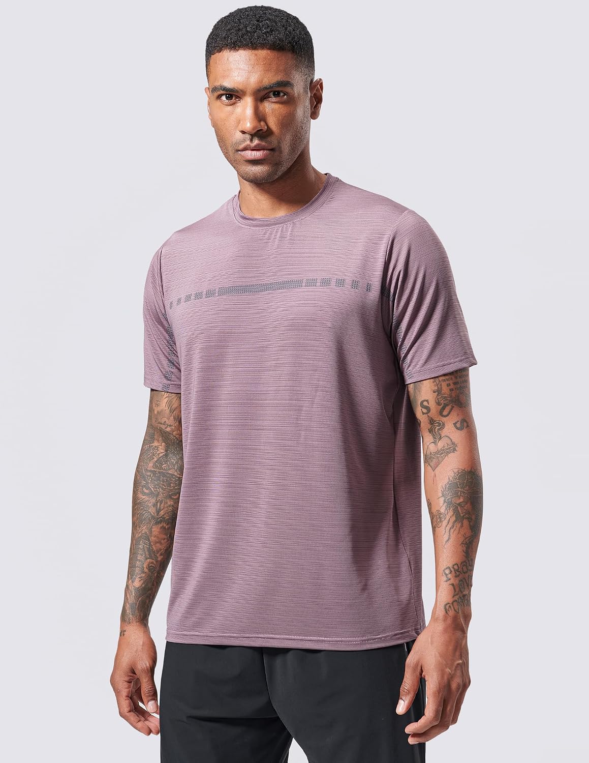 5 Pack Men’s Active Quick Dry Crew Neck T Shirts | Athletic Running Gym Workout Short Sleeve Tee Tops Bulk - Image 2