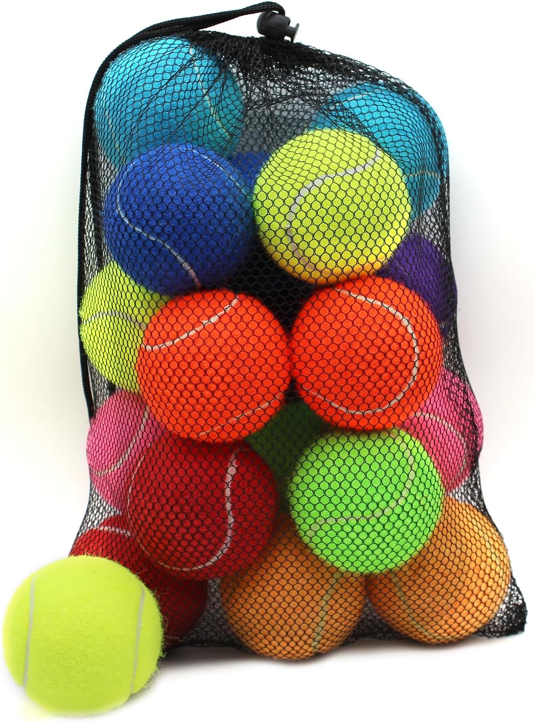 Tennis Balls,8/18/40/90 Pack Training Tennis Balls Practice Balls with Mesh Bag for Easy Transport, Pet Dog Playing Balls, fit for Beginner Training Ball