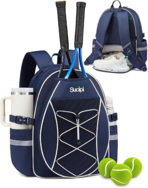 Sucipi Tennis Bag, Quilted Tennis S...