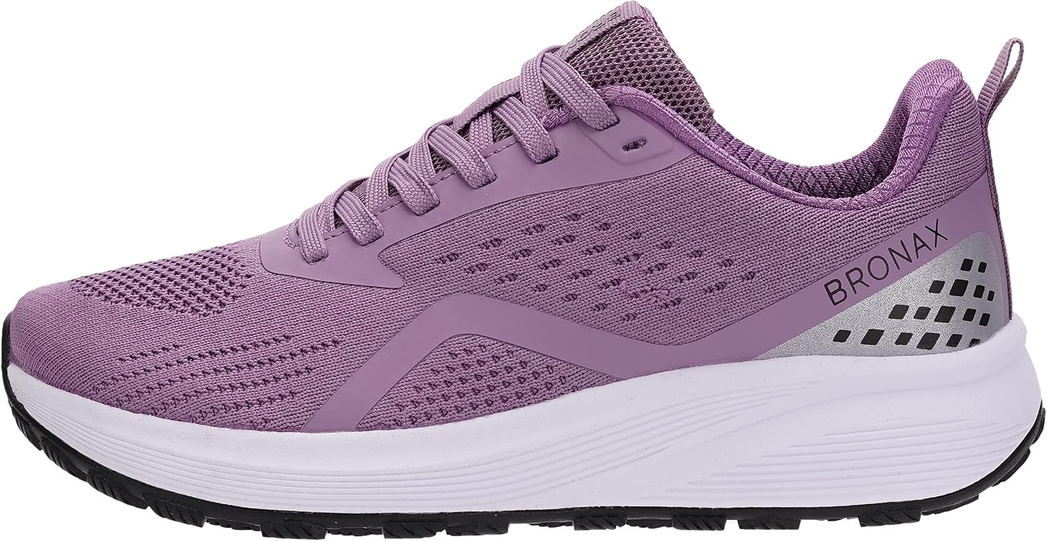 BRONAX Women's Wide Toe Box Road Running Shoes | Wide Athletic Tennis Sneakers with Rubber Outsole - Image 4