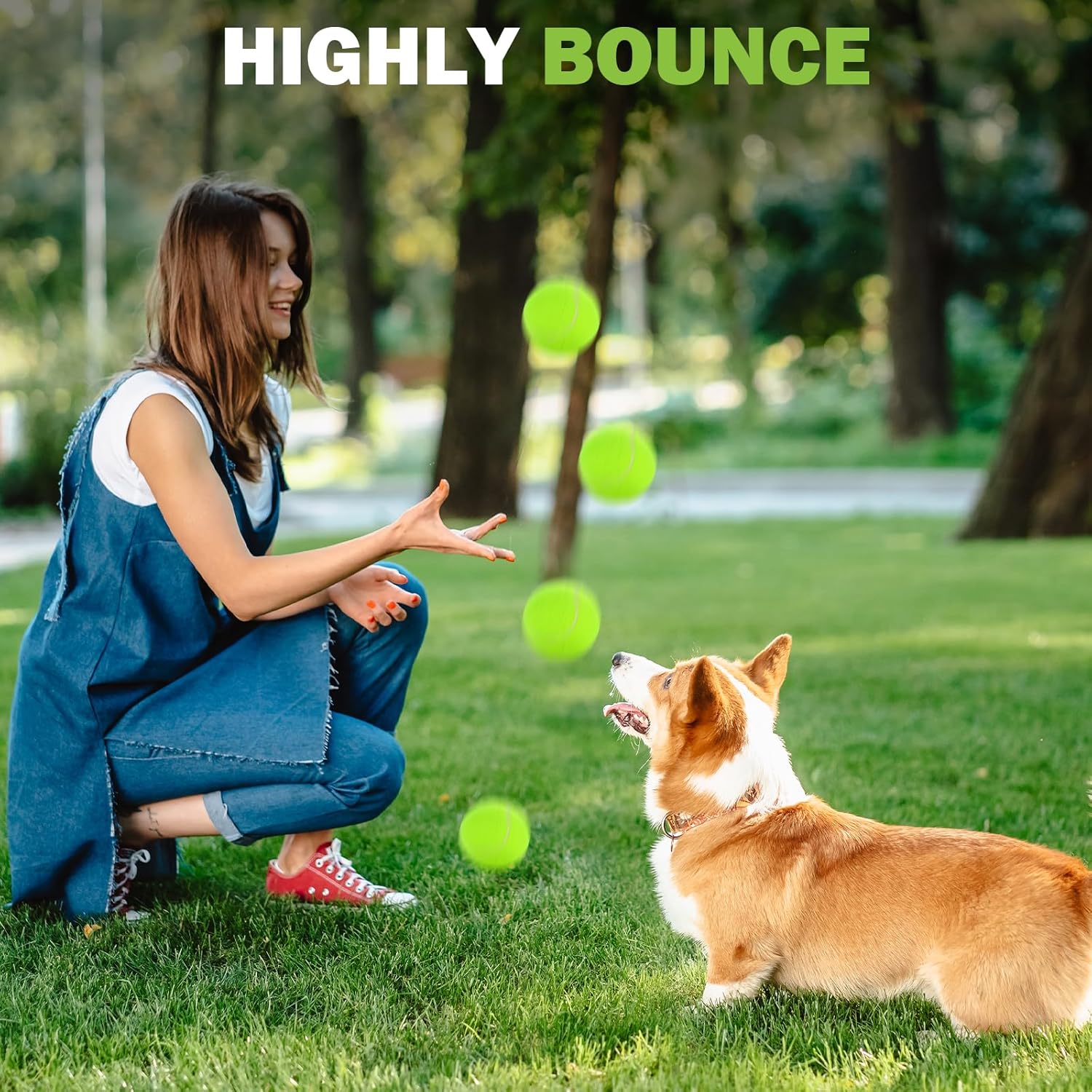FURWEY Tennis Balls, 12/24/36/80 Pack Bulk Tennis Balls Pressureless Tennis Ball, Come with Mesh Bag for Easy Transport,Pet Dog Playing Balls, Good for Beginner Training Ball - Image 6