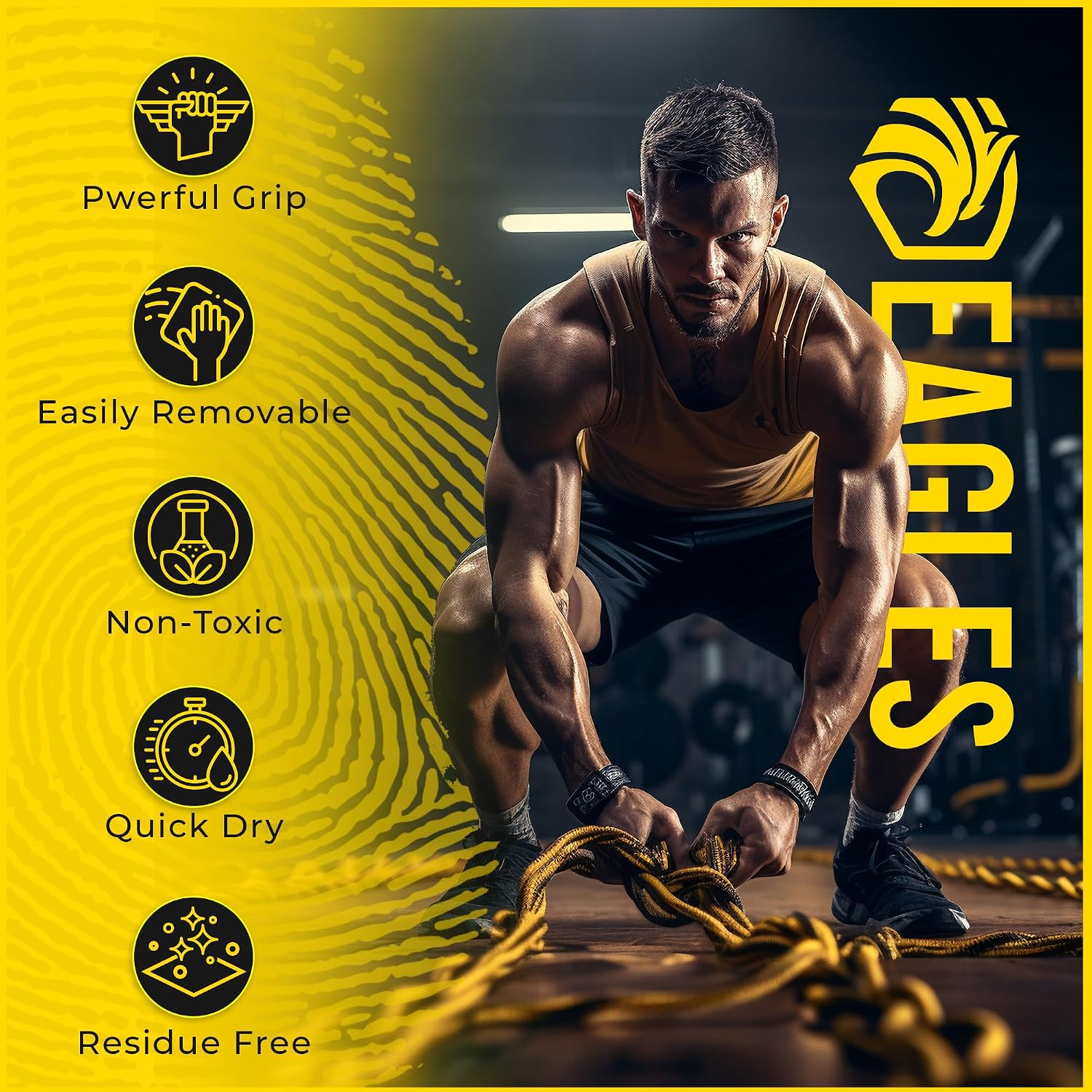 EAGLES Dry Hand Grip Enhancer, 1, 2 or 3 Pack Non-Sticky Anti-Slip Solution for Pole Dancing, Sweaty Hands Dry Grip for Football Tennis Golf Gymnastics Gaming Weightlifting Pole Fitness - Image 3