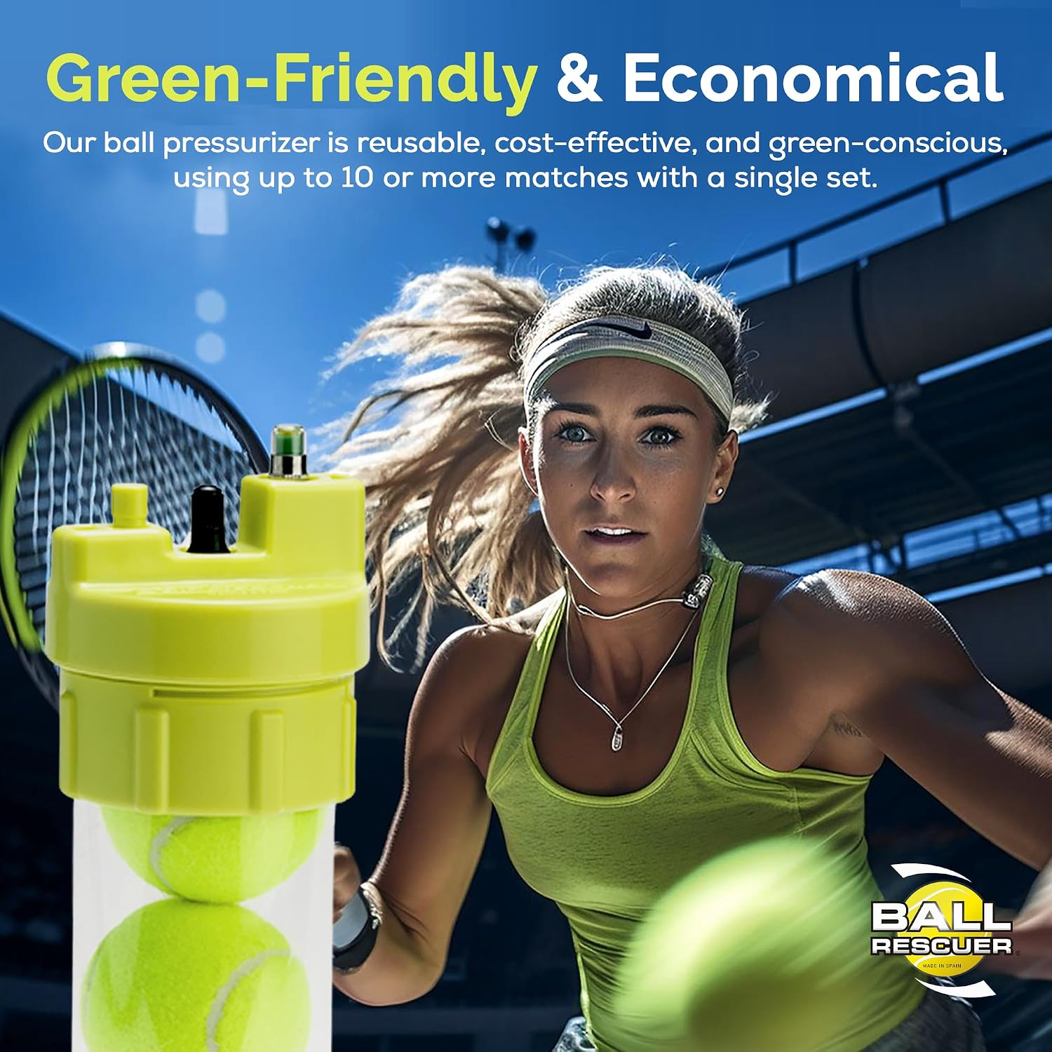BALL RESCUER: Tennis Ball Pressurizer – Converts Compatible Tennis Ball Container into a 30 psi Ball Pressurizer & Extends Ball Life (Pump & Container not Included in Standard and Standard Plus) - Image 7