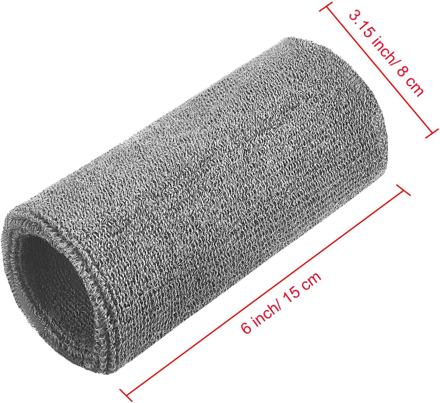 WILLBOND 6 Inch Wrist Sweat Bands for Men Women Tennis Elastic Athletic Long Sweatband Wrist Absorbent for Basketball Tennis Running Outdoor Activity - Image 2