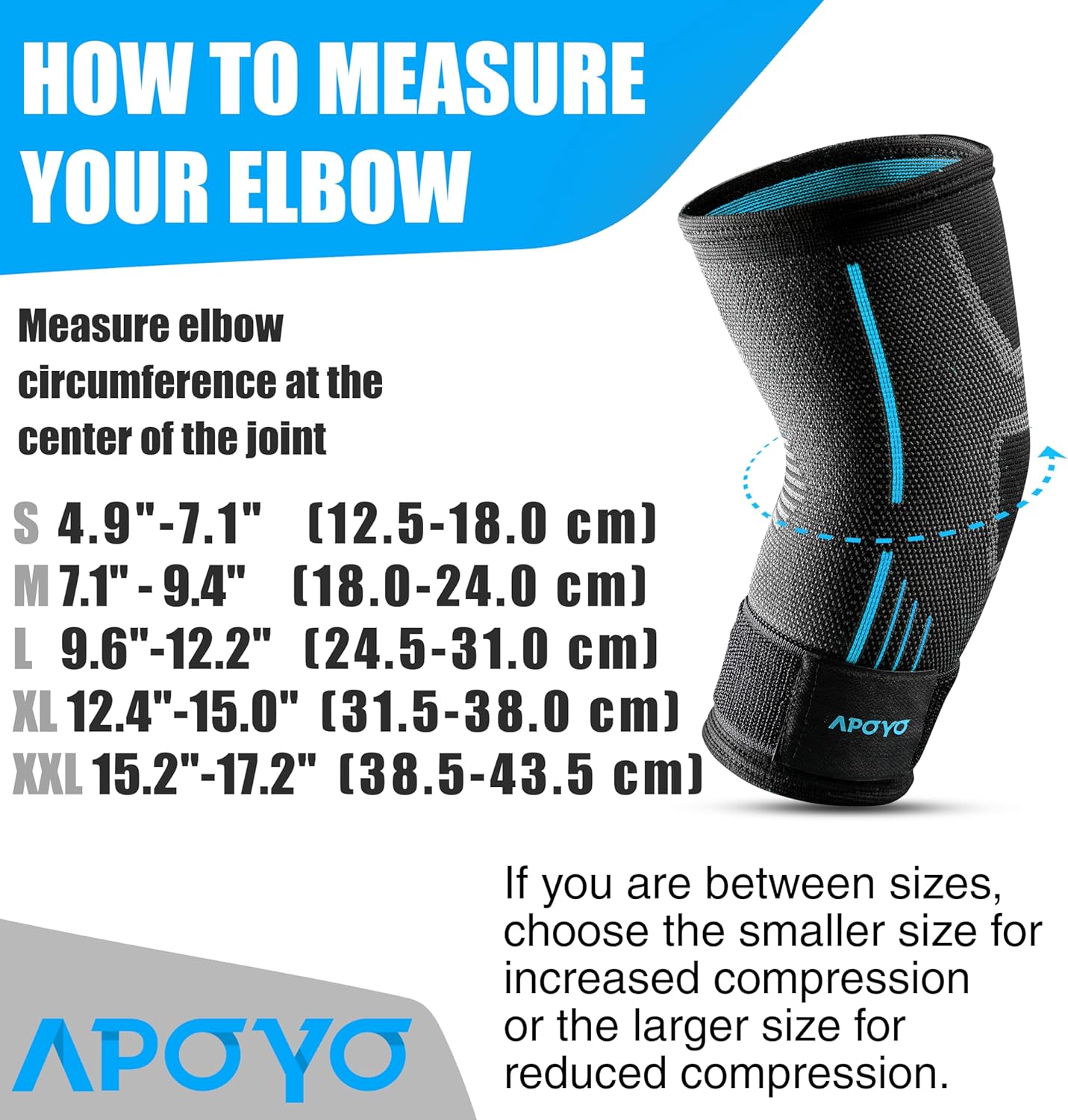 APOYO Tennis Elbow Brace for Women & Men, Workout and Everyday Use (Large) | Elbow Compression Sleeve for Arthritis, Tendonitis, Tennis Elbow & Golfers Elbow, Reduce Joint Pain During Fitness Activity - Image 3