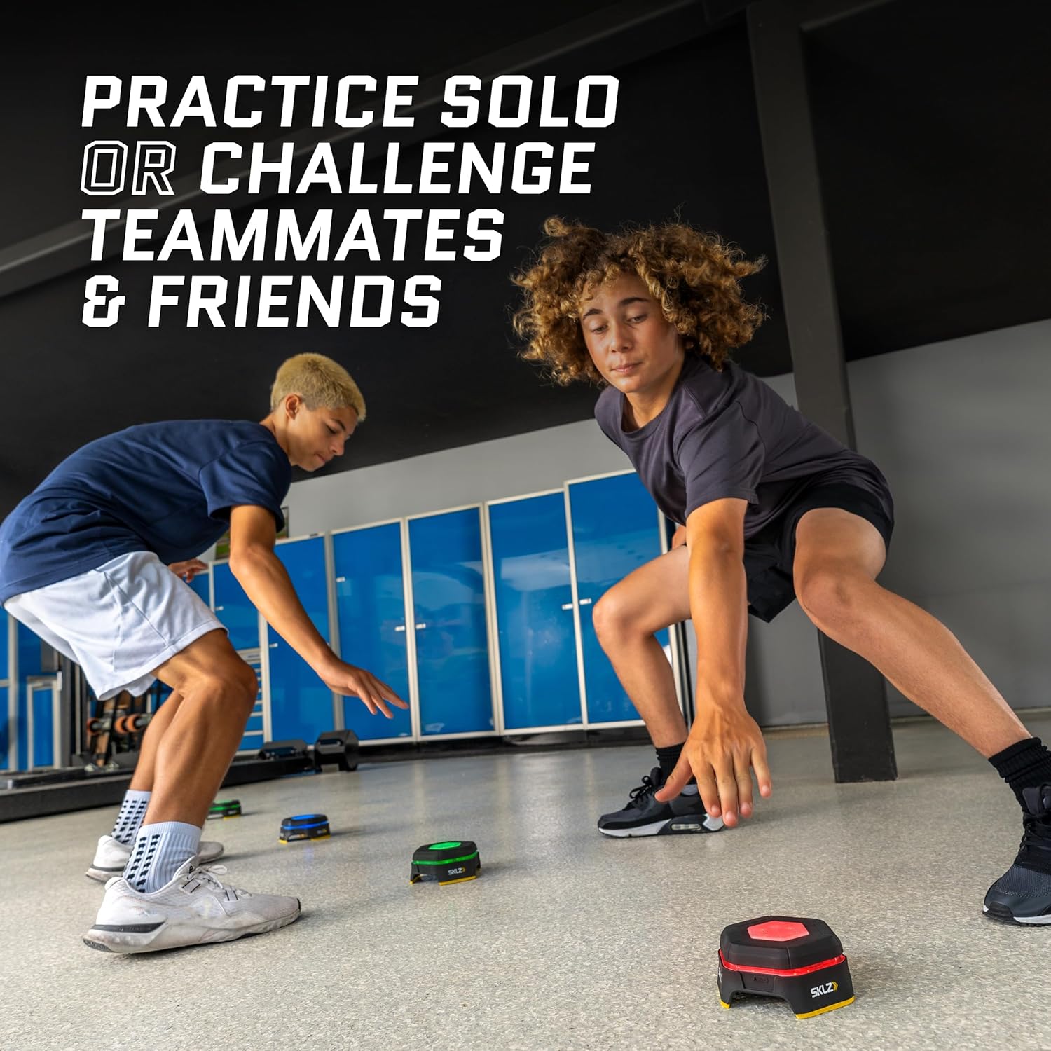 SKLZ Reactive Flash LED Training Pods – Reaction Time, Agility, and Cognitive Training Tool with 4 Games – Multi-Directional Activation, Durable Design for Speed and Hand-Eye Coordination - Image 4