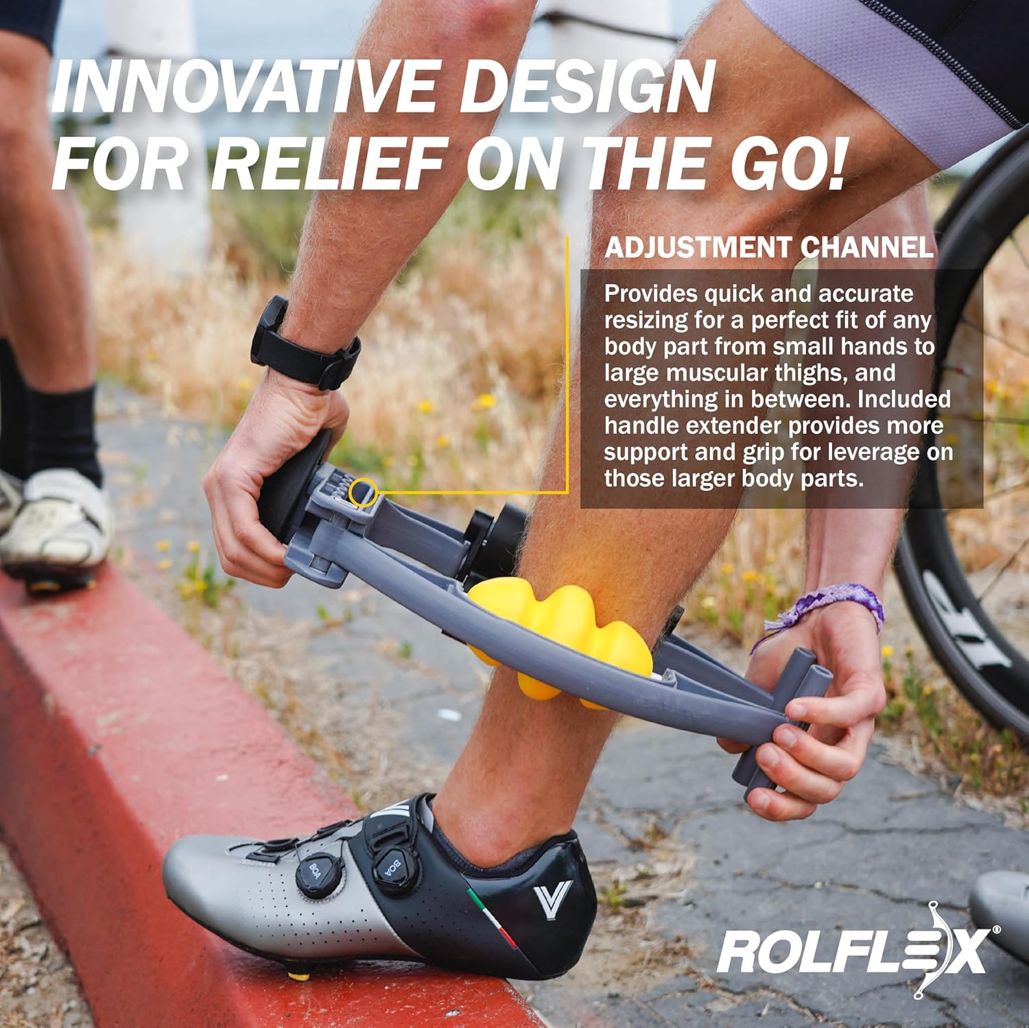 Rolflex Arm & Leg Massager Roller – Muscle Roller to Address Golfer’s Elbow, Tennis Elbow, Carpal Tunnel & More – Arm & Leg Massage Roller for Muscle Tightness & Faster Recovery - Image 3