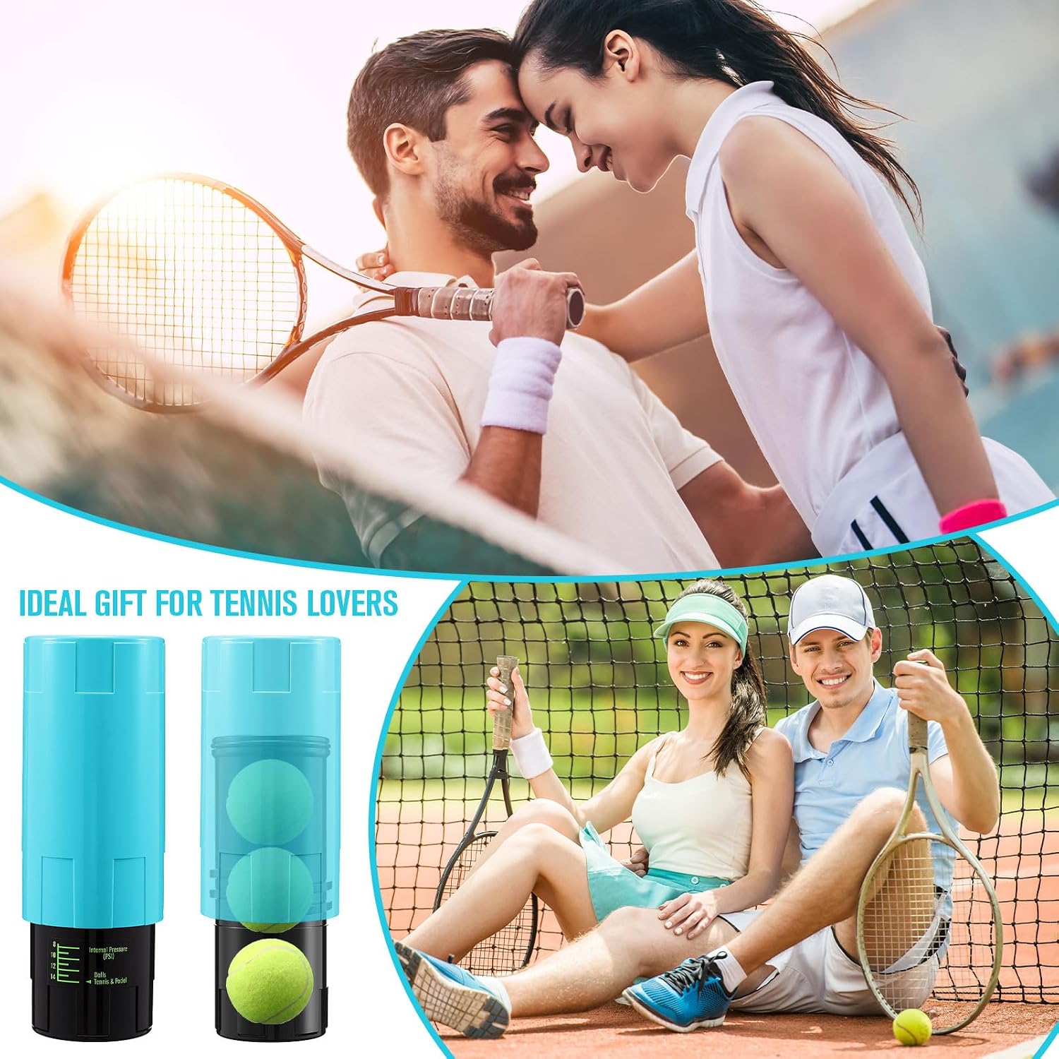 Soulchen Tennis Ball Pressurizer - Tennis Ball Storage Canister Holds 3 Balls Under 14 Psi Pressure, Reusable Stuff for Bounce Retention, Lightweight & Durable - Image 6