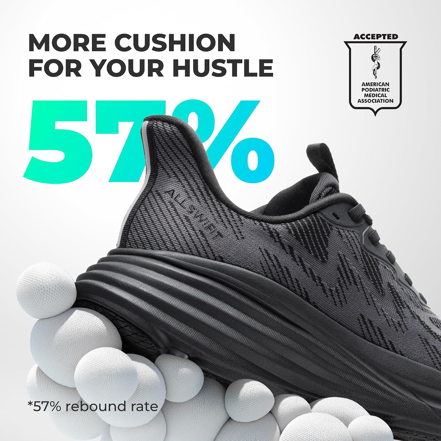 ALLSWIFIT Men's Slip On Walking Shoes Hands-Free Cushion Running Tennis ActiveSolid Non-Slip Comfortable Workout Gym Athletic Fashion Sneakers - Image 4