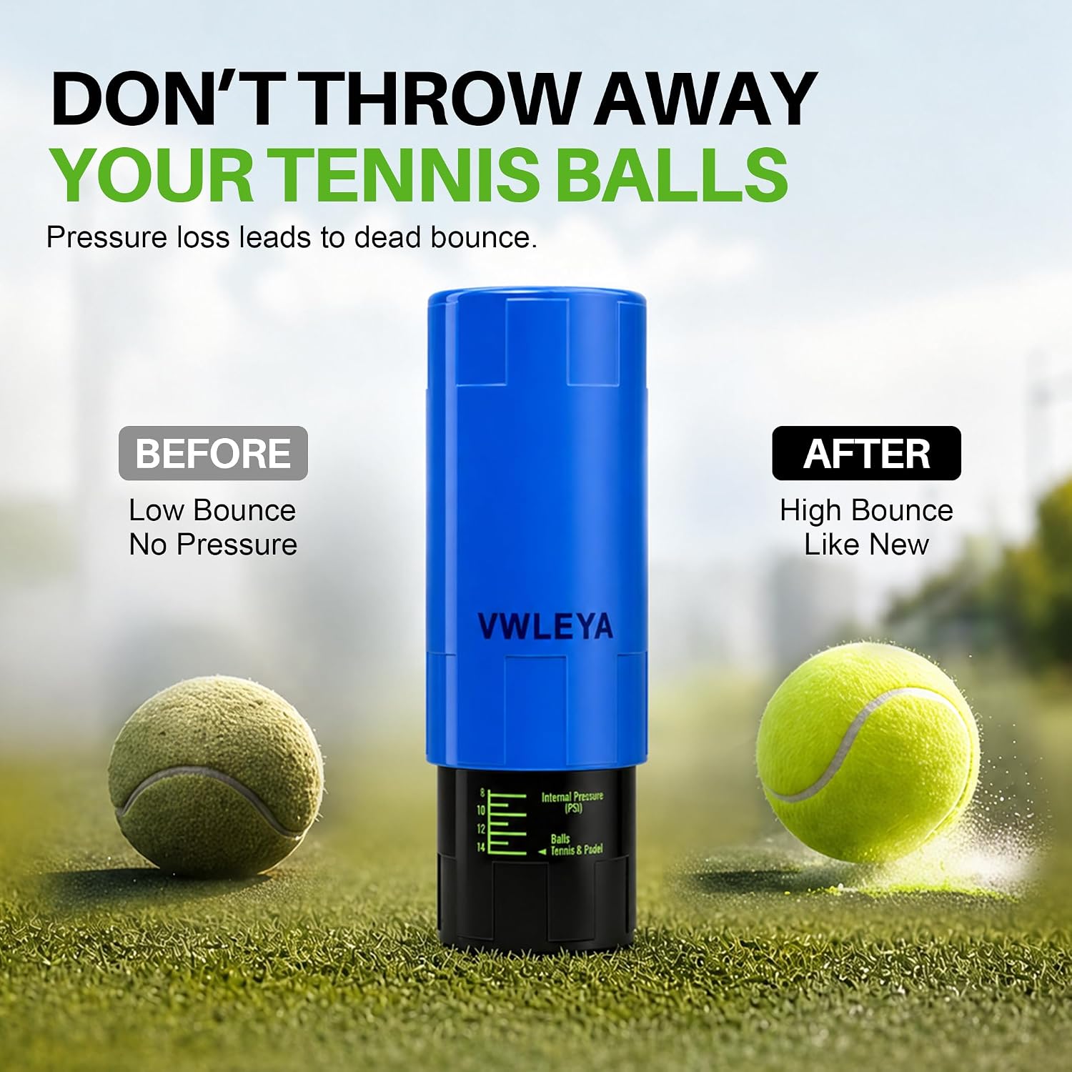Tennis Ball Pressurizer, Holds 3 Balls Under 14 PSI | Reusable Tennis Ball Saver, Pressurized Storage Canister, Keeps Bounce Like New, Extends Ball Life, Portable and Durable - Image 3