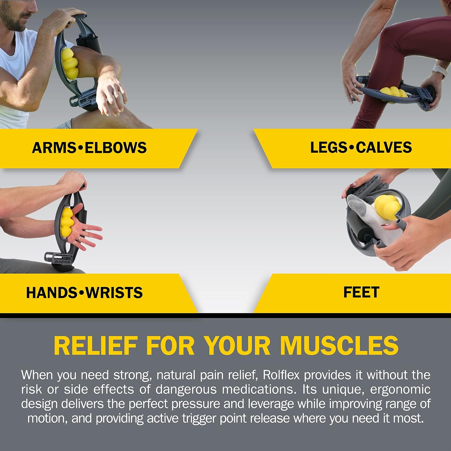 Rolflex Arm & Leg Massager Roller – Muscle Roller to Address Golfer’s Elbow, Tennis Elbow, Carpal Tunnel & More – Arm & Leg Massage Roller for Muscle Tightness & Faster Recovery - Image 7