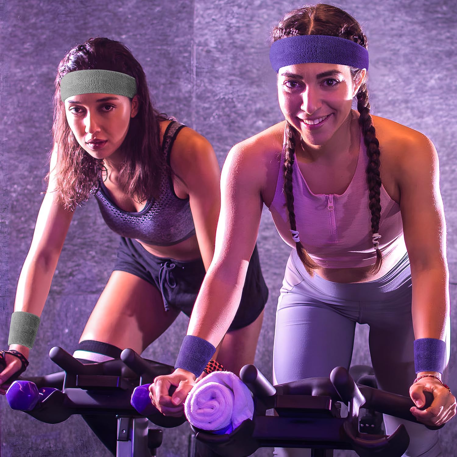 BEACE Sweatbands Sports Headband for Men & Women - Moisture Wicking Athletic Cotton Terry Cloth Sweatband for Tennis, Basketball, Running, Gym, Working Out - Image 5