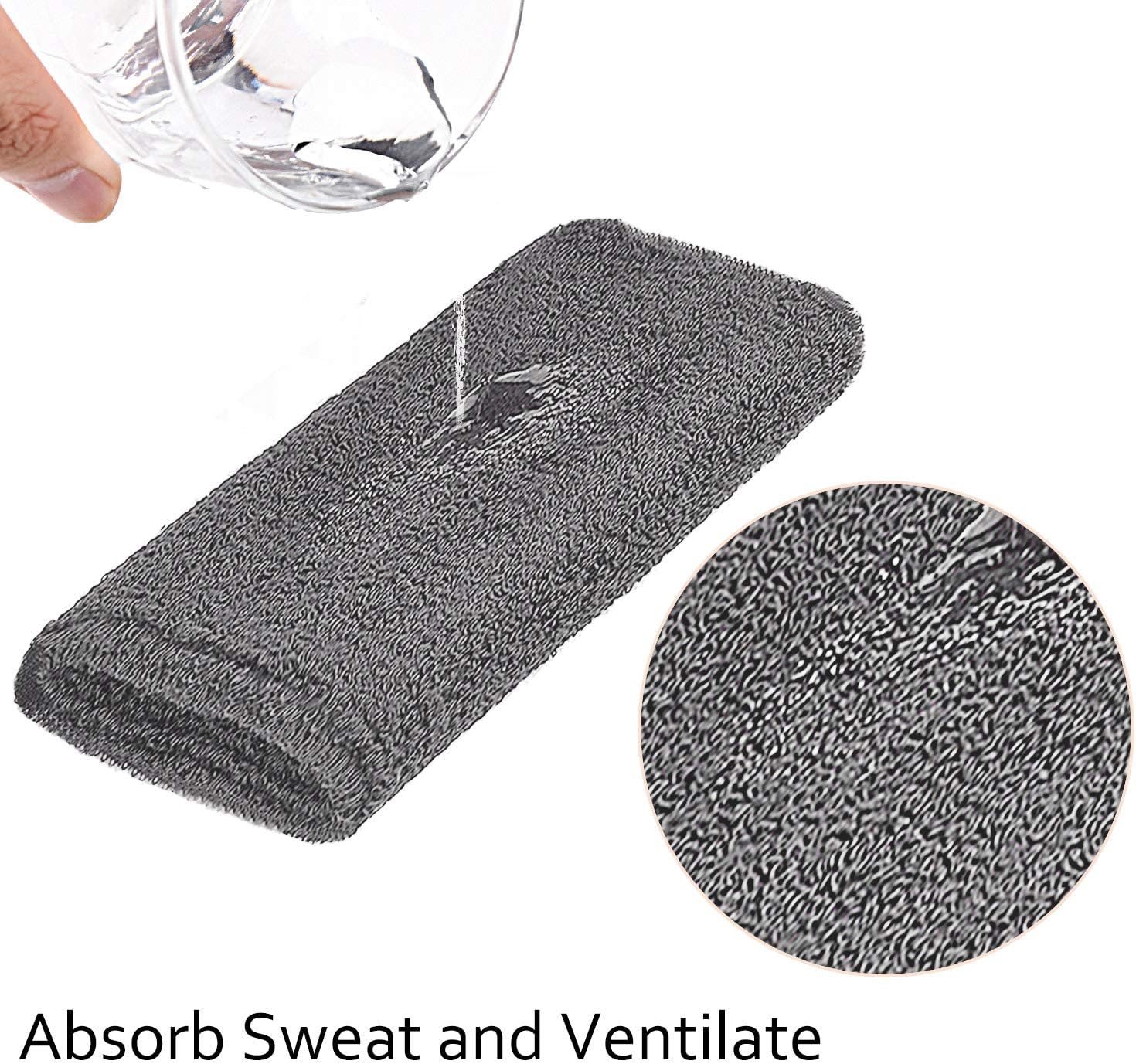 WILLBOND 6 Inch Wrist Sweat Bands for Men Women Tennis Elastic Athletic Long Sweatband Wrist Absorbent for Basketball Tennis Running Outdoor Activity - Image 3