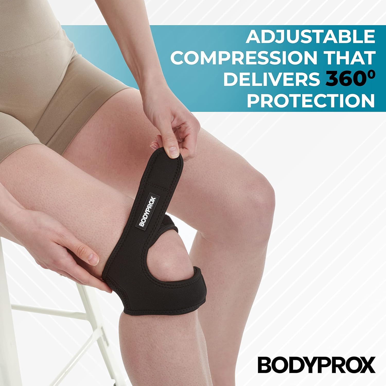 Bodyprox Patellar Tendon Support Strap (Large), Knee Pain Relief Adjustable Neoprene Knee Strap for Running, Arthritis, Jumper, Tennis Injury Recovery - Image 5