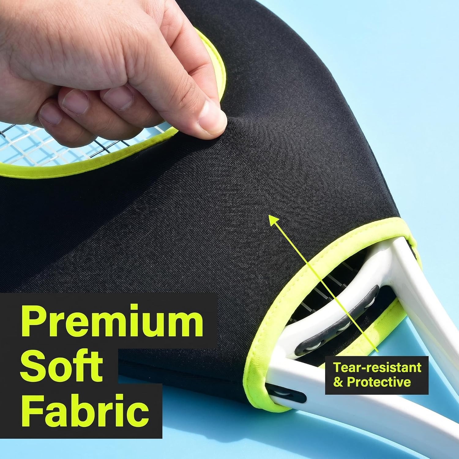 Tennis Racket Sweet Spot Trainer Tennis Pointer Swing Training Aid Protection Cover Swing Training Aid for Starter, Yellow - Image 6