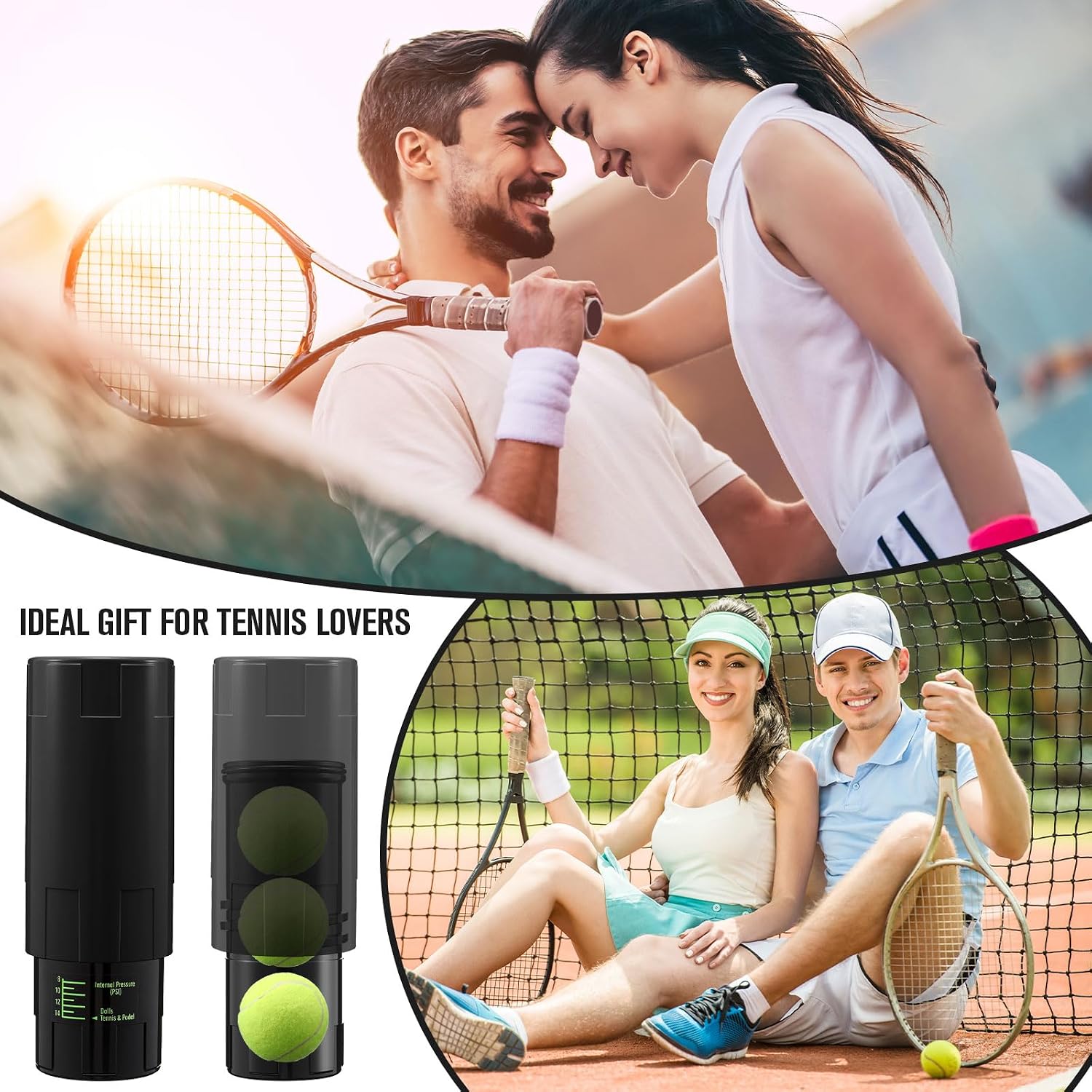Soulchen Tennis Ball Pressurizer - Tennis Ball Storage Canister Holds 3 Balls Under 14 Psi Pressure, Reusable Stuff for Bounce Retention, Lightweight & Durable - Image 6