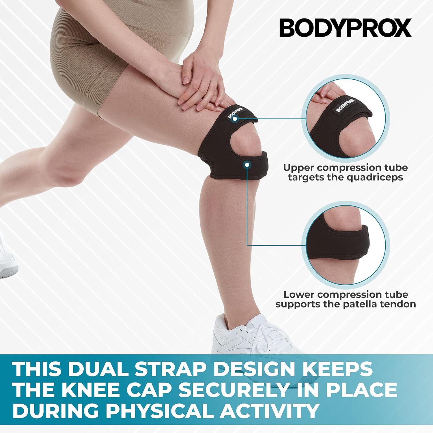 Bodyprox Patellar Tendon Support Strap (Large), Knee Pain Relief Adjustable Neoprene Knee Strap for Running, Arthritis, Jumper, Tennis Injury Recovery - Image 3