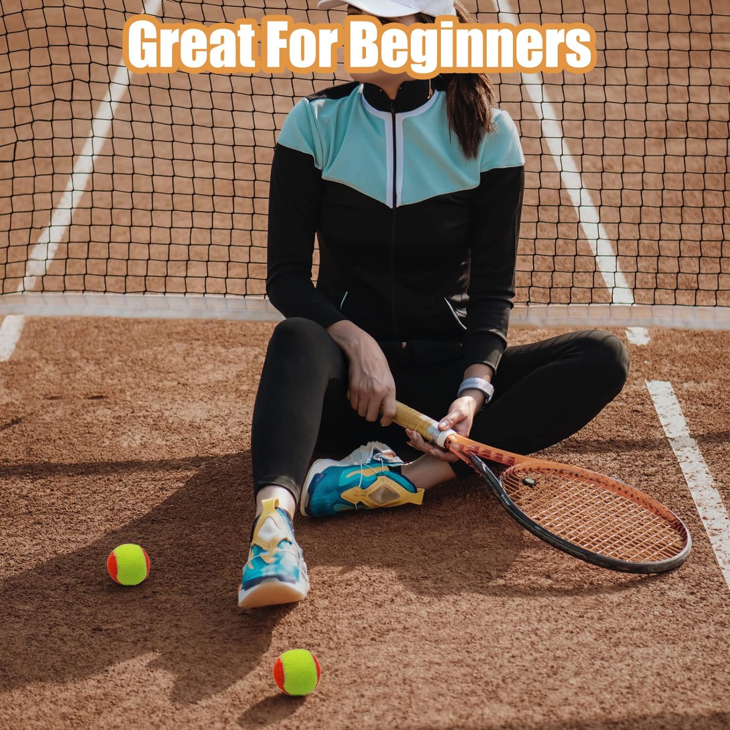 Magicorange Tennis Balls, 20 Pack Low Compression Stage Tennis Ball for Beginners Youth Kids Training Practicing with Mesh Bag for Easy Transport - Image 5