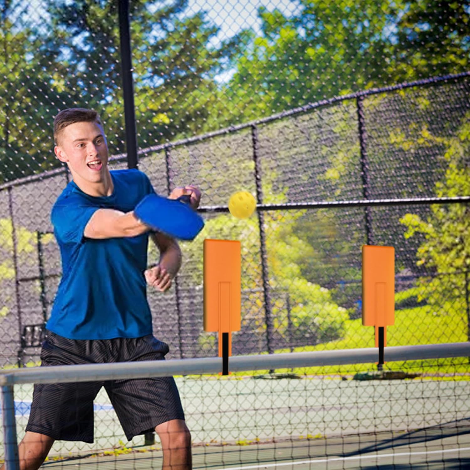 MR Tennis Targets, Portable Pickleball Hitting Target w/High-Visibility Markers, Advanced Tennis Training Targets, Tennis and Pickleball Serve Training Aid for Practice & Skill Improvement, Pack of 2 - Image 9