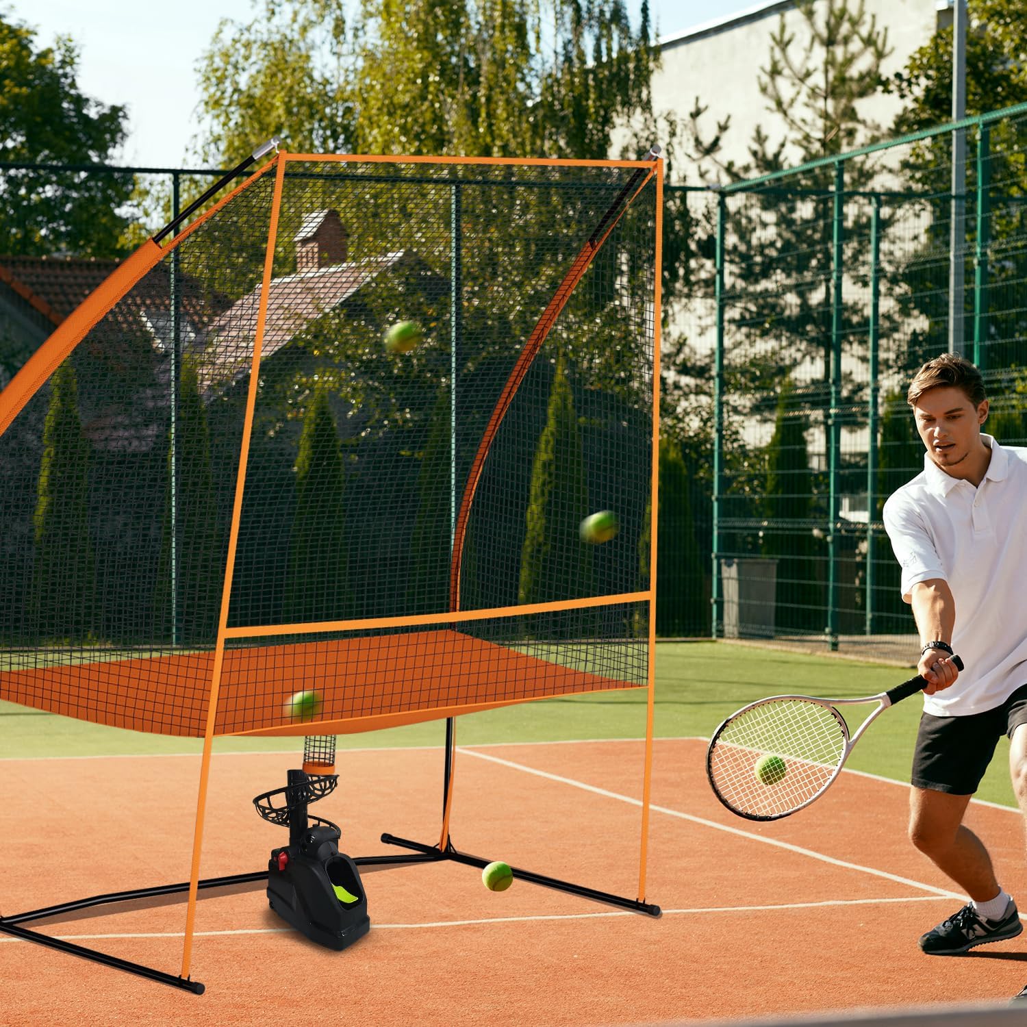 MR Tennis Ball Return Net 7’x6’, Freestanding Tennis Training Net, Multi-Sport Training Return Net for Tennis, Pickleball, Softball, Baseball Compatible w/Toss Machine Without Pitching Machine - Image 8