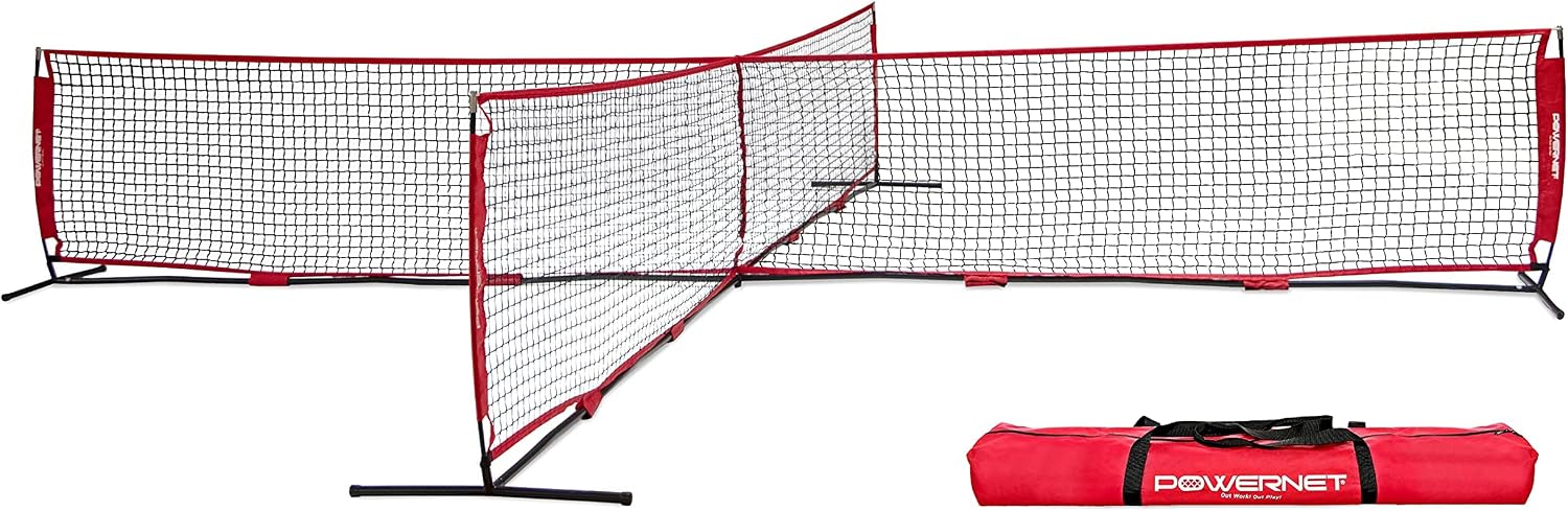 PowerNet 4 Way Soccer Net, Portable Indoor & Outdoor Soccer Training, Game and Training Equipment for Adults and Kids, Ideal for Backyard, Park or Beach, 2 Sizes