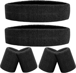 6 Pieces Sweatband Set Sports Headb...