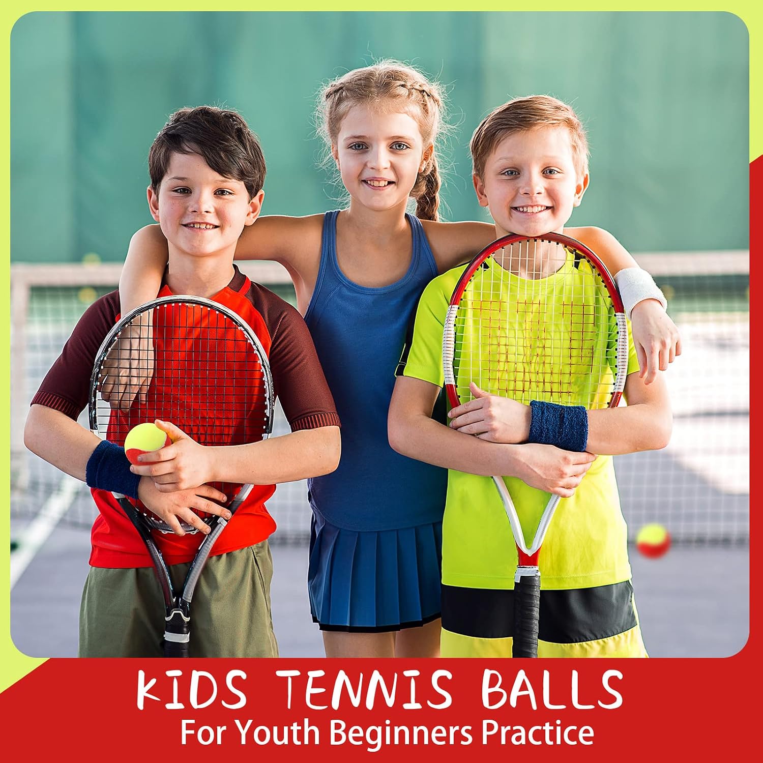 Hanaive 24 Pack Tennis Balls for Kids 75% Low Compression Stage Kids Tennis Ball Bulk for Beginners Ball Machine Training Transition Practicing PET Dog Playing Practice on Short 36 Foot Court - Image 6