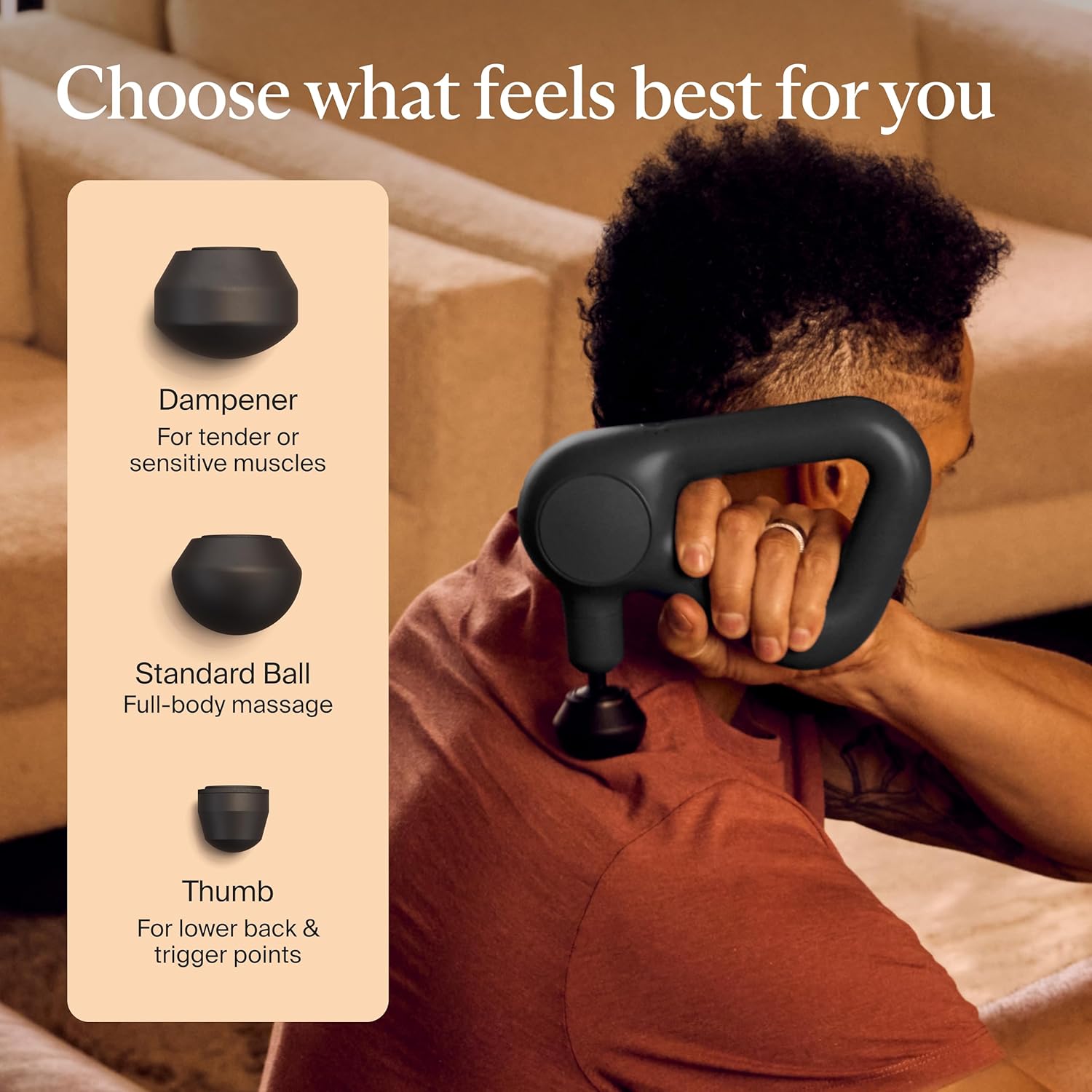 TheraGun Therabody Relief - Quiet Deep Tissue Therapy Massage Gun - Bluetooth Enabled, Electric Percussion Massage Gun & Personal Massager for Pain in The Neck, Back, Leg, Shoulder and Foot (Black) - Image 6