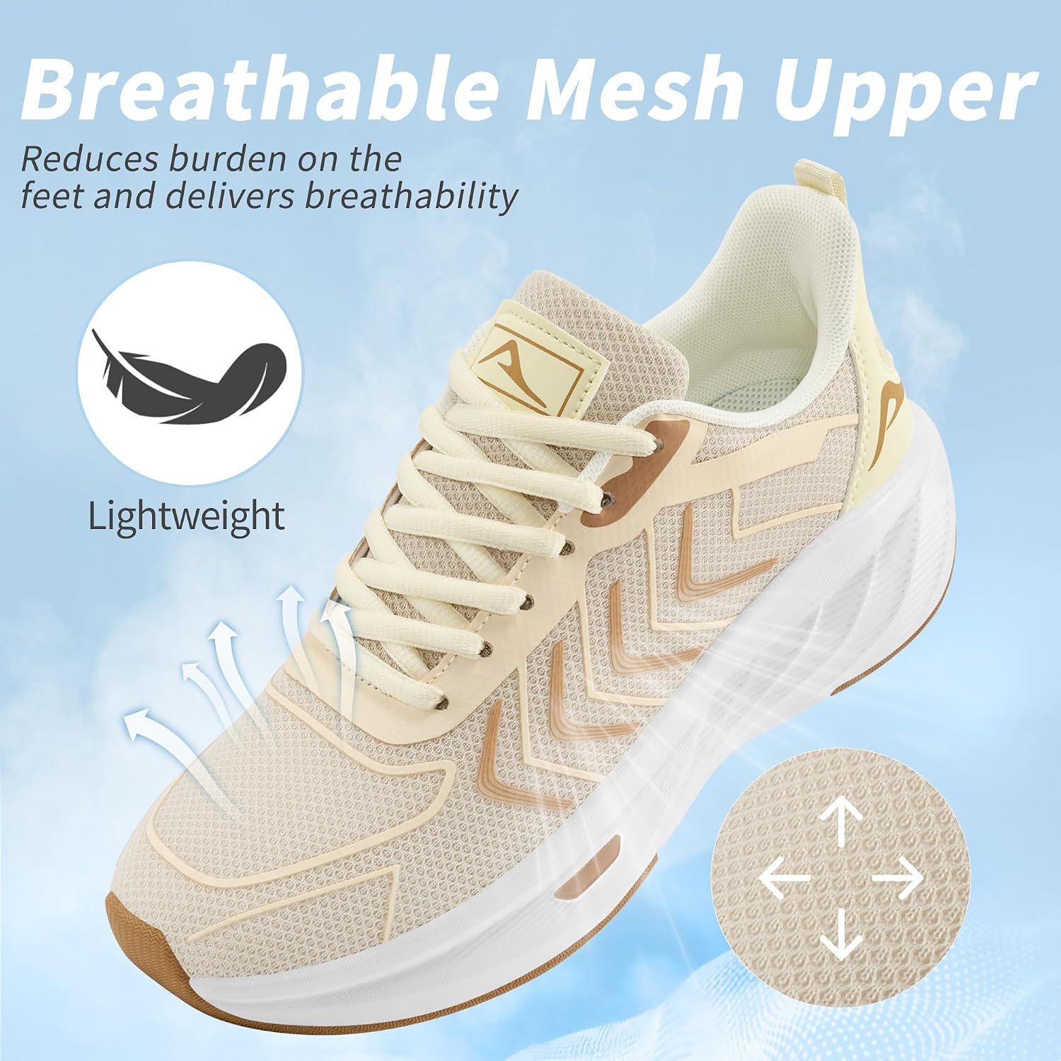 HARENCE Womens Sneakers Tennis Shoes: Comfortable Breathable Non Slip Casual Athletic Walking Shoes for Gym Workout - Image 4