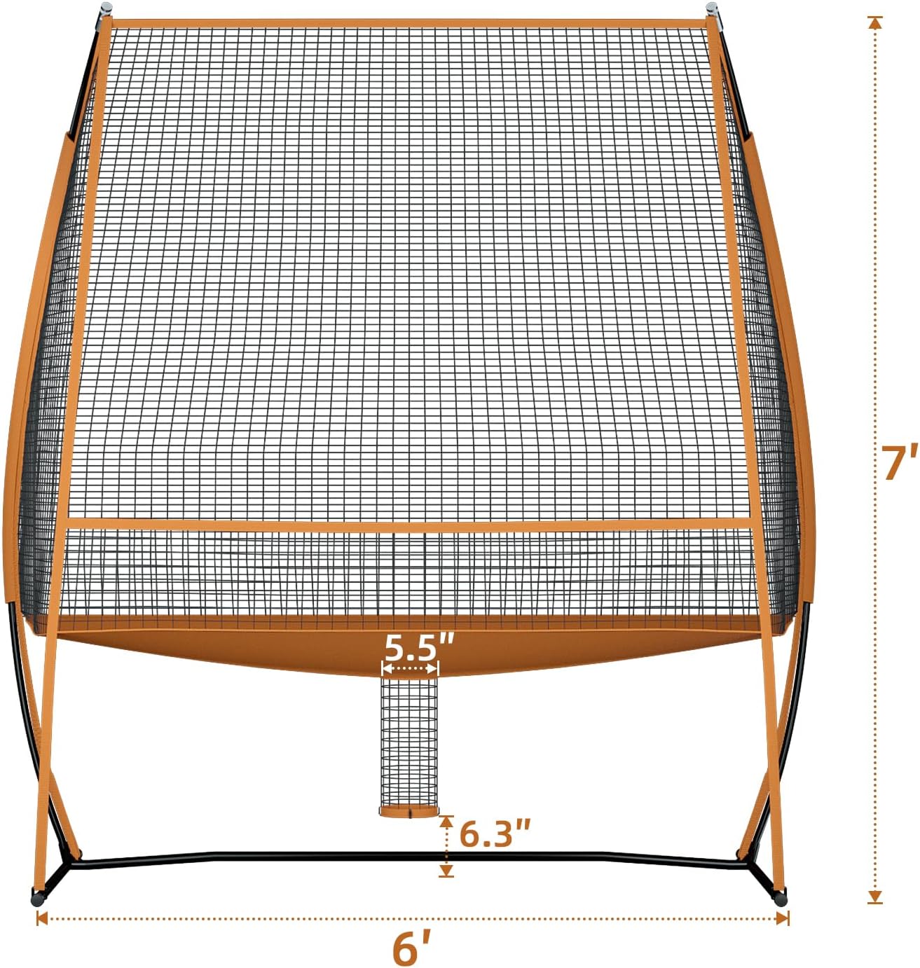 MR Tennis Ball Return Net 7’x6’, Freestanding Tennis Training Net, Multi-Sport Training Return Net for Tennis, Pickleball, Softball, Baseball Compatible w/Toss Machine Without Pitching Machine - Image 2