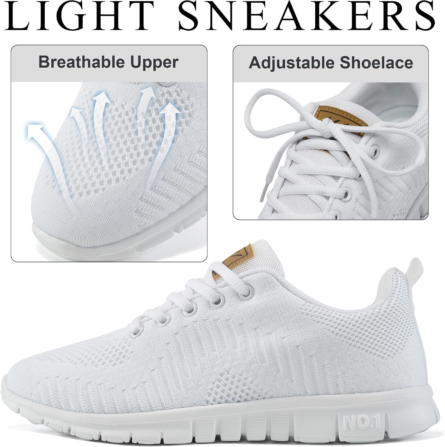 Alicegana Sneakers for Women Walking Shoes: Lightweight Non Slip Comfortable Womens Shoes Footwear for Tennis Casual Work Travel - Image 4