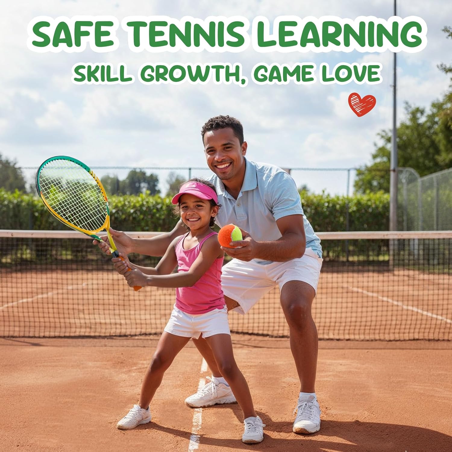 AboveGenius Kids Tennis Racket Set, 21/23/25 inch Tennis Racket for Toddler Youth Starter Kit, 3 Balls, 2 Lightweight Racquets with Easy Carrying Shoulder Strap Bag - Image 7