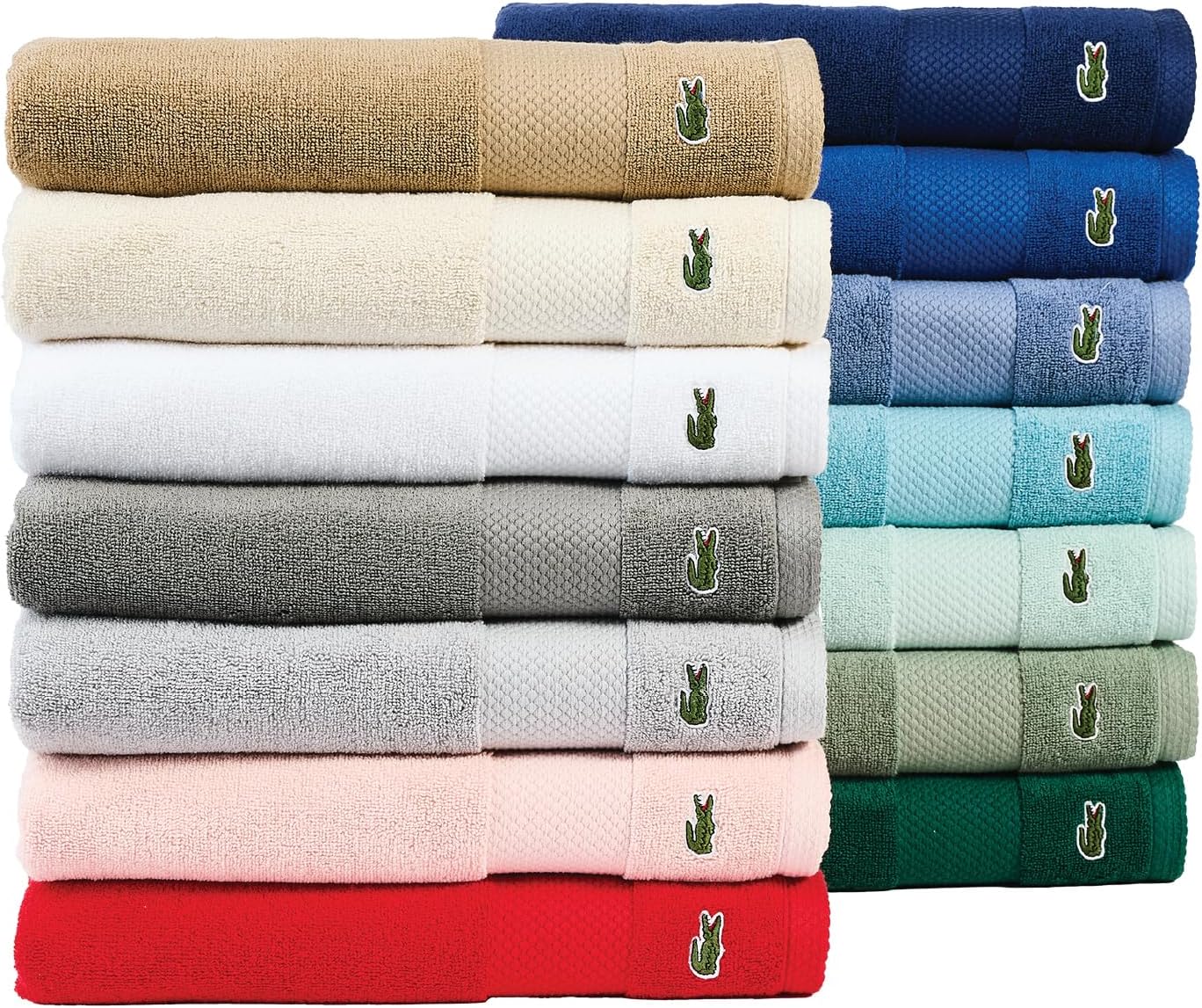 Lacoste Heritage 100% Supima Cotton Hand Towel, White, 16" x 30" – Highly Absorbent & Quick Drying, Premium Super Soft Bath Towel, Bathroom Essential, Gift for All Occasions, Machine Washable - Image 6