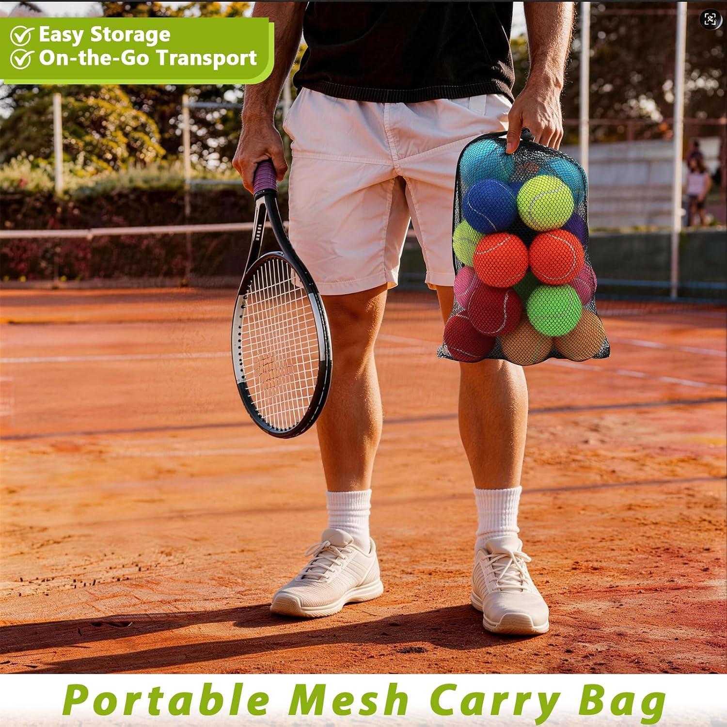 Tennis Balls,8/18/40/90 Pack Training Tennis Balls Practice Balls with Mesh Bag for Easy Transport, Pet Dog Playing Balls, fit for Beginner Training Ball - Image 4