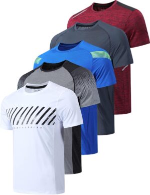 5 Pack Men’s Active Quick Dry Cre...