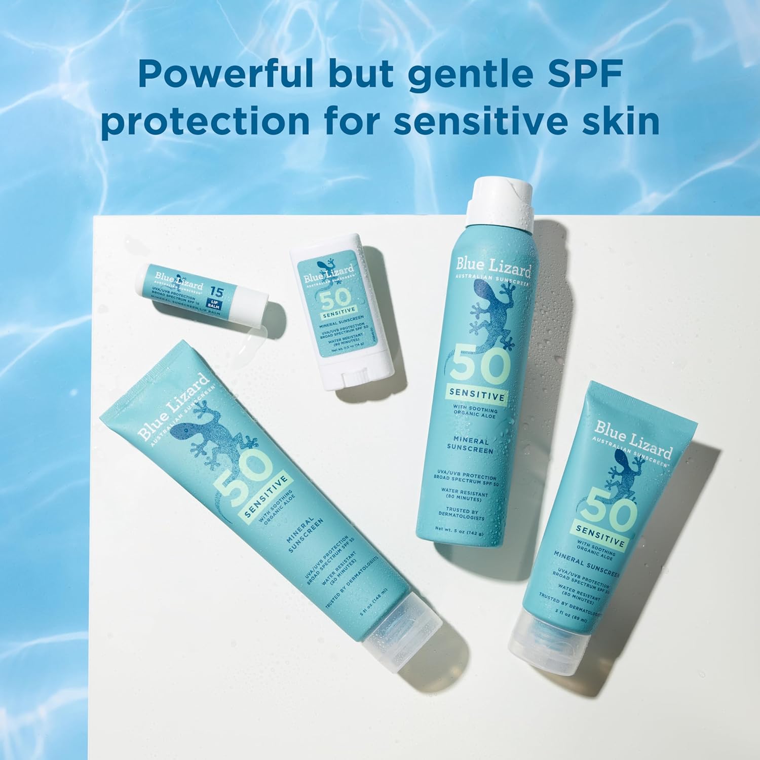 Blue Lizard SENSITIVE Mineral Sunscreen with Zinc Oxide, SPF 50+, Water Resistant, UVA/UVB Protection with Smart Cap Technology - Fragrance Free, 3 oz. Tube - Image 9