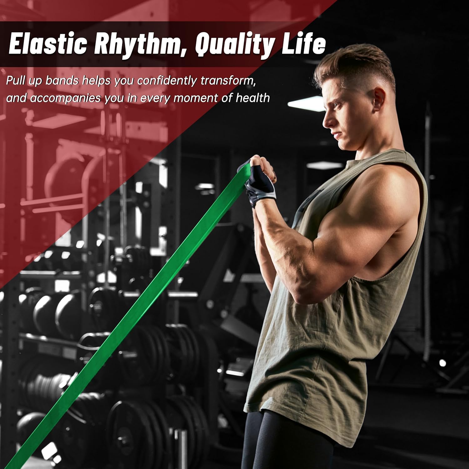 Pull Up Assistance Bands, 5-Level Resistance Bands for Working Out, Pull Up Bands for Men & Women, Exercise Bands for Full-Body Training, Fitness, Physical Therapy, Stretch Workout Bands at Home, Gym - Image 6