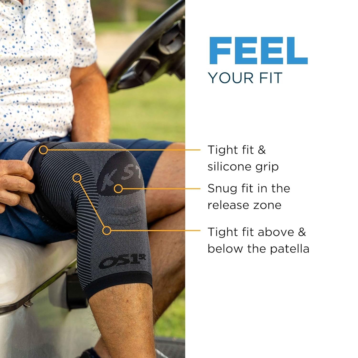 OrthoSleeve Compression Knee Brace, Knee Sleeve for ACL, MCL, Injury Recovery, Meniscus Tear, Pain, Aching Knees, Patellar Tendonitis & Arthritis Pain - Image 4