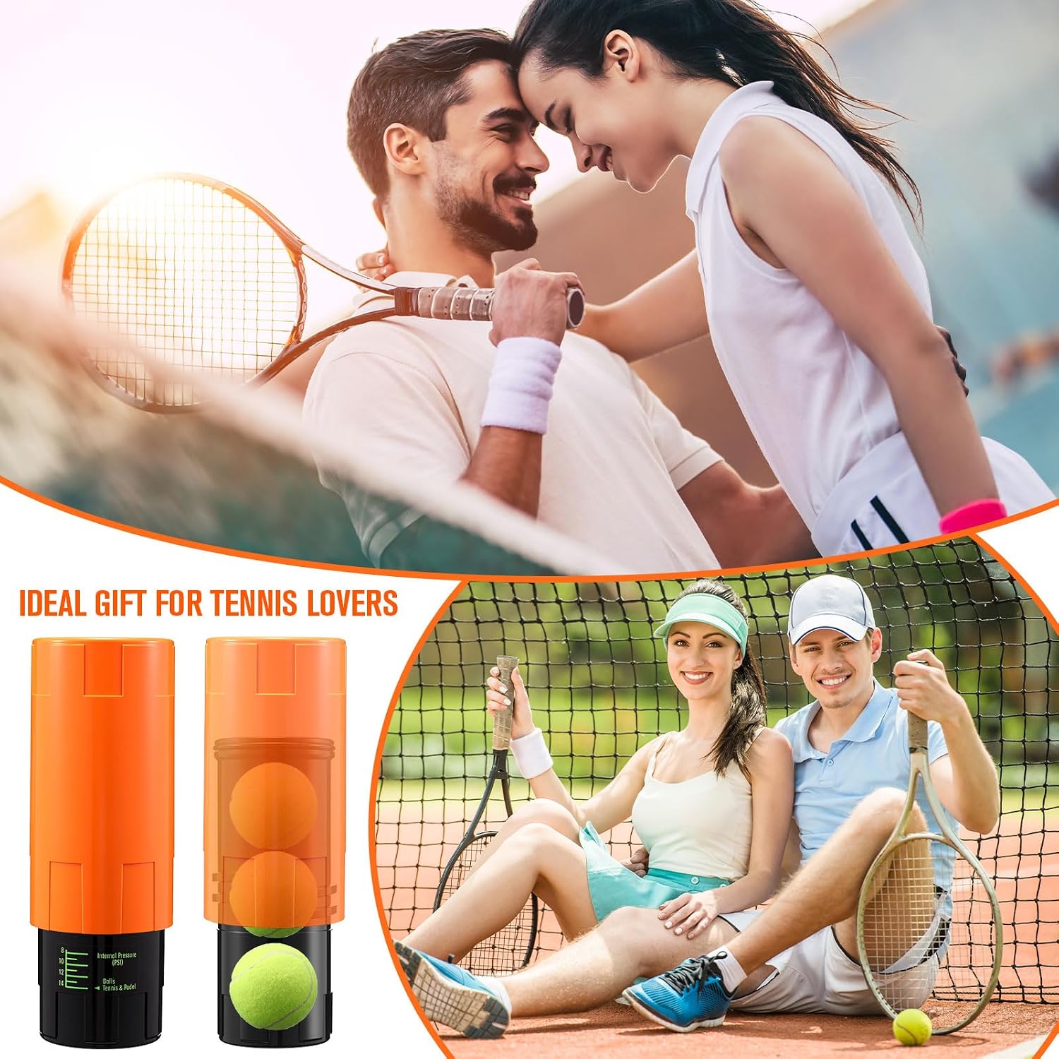 Soulchen Tennis Ball Pressurizer - Tennis Ball Storage Canister Holds 3 Balls Under 14 Psi Pressure, Reusable Stuff for Bounce Retention, Lightweight & Durable - Image 6
