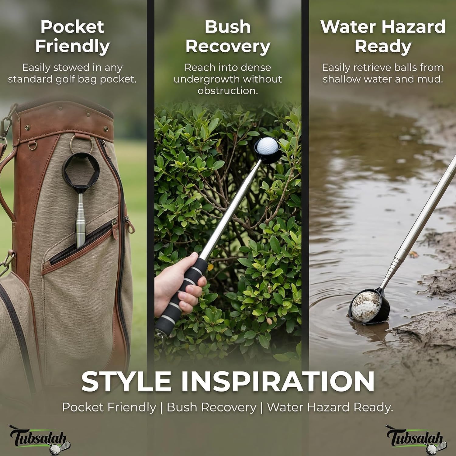 Golf Ball Retriever Telescopic for Water 9ft | Dual-Sided Pickup, Premium Stainless Steel Shaft, Soft Sponge Handle, Gifts for Men Women Golfers - Image 4