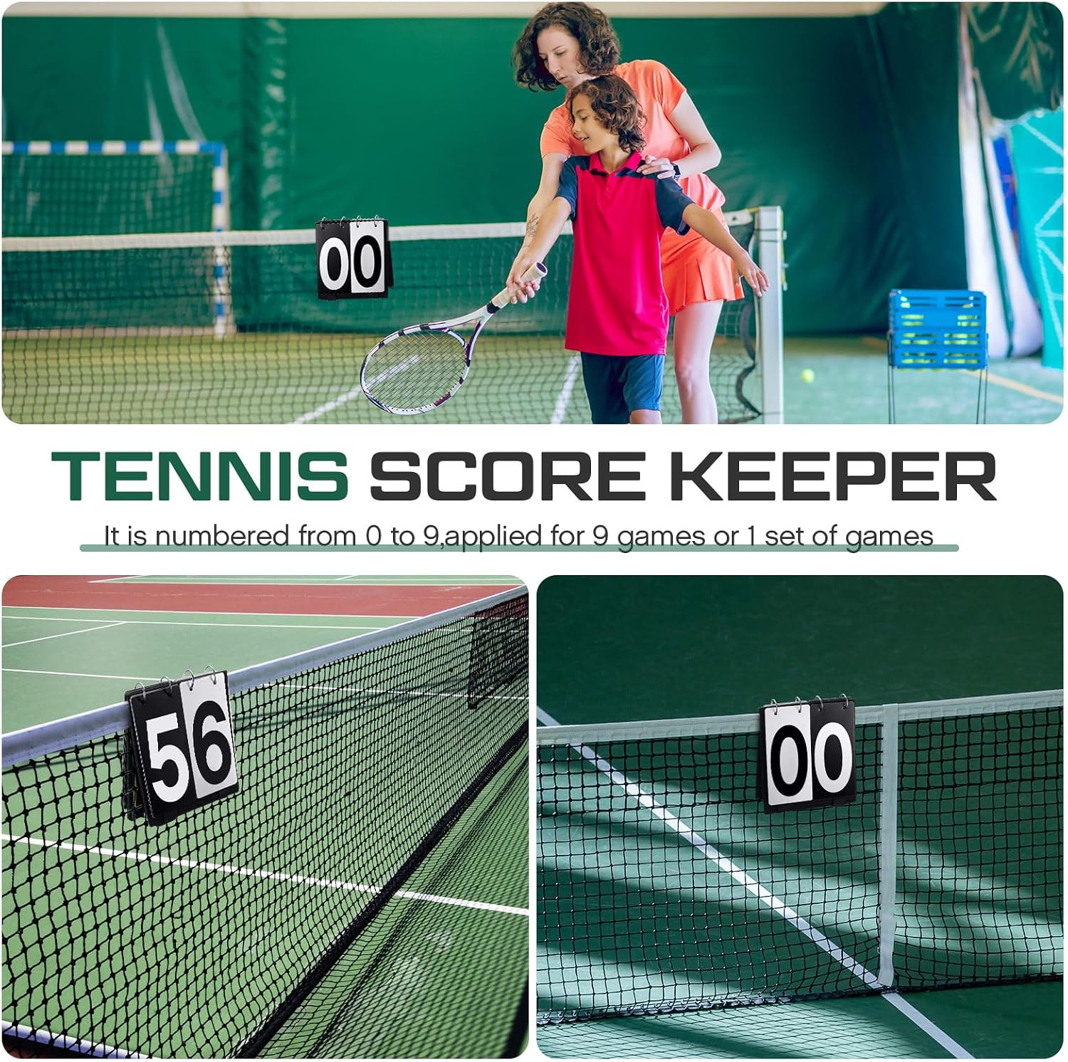 Over Net Tennis Score Keeper Flip Scoreboards Portable for Volleyball Basketball Coaching Tennis Outdoor - Image 7
