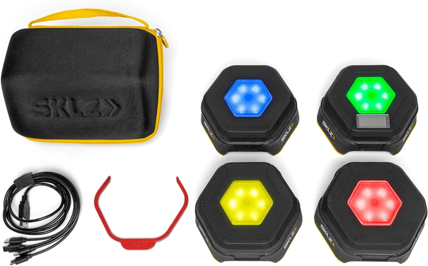 SKLZ Reactive Flash LED Training Pods – Reaction Time, Agility, and Cognitive Training Tool with 4 Games – Multi-Directional Activation, Durable Design for Speed and Hand-Eye Coordination - Image 8