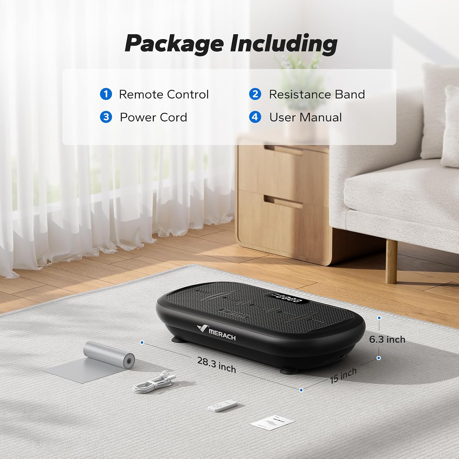 MERACH Vibration Plate Exercise Machine, Vibration Plate 440 Lbs Capacity, Bluetooth and Silicone Pedal, Stimulate Deep Fat, Vibration Plate for Lymphatic Drainage, Vibrating for Weight Loss - Image 8
