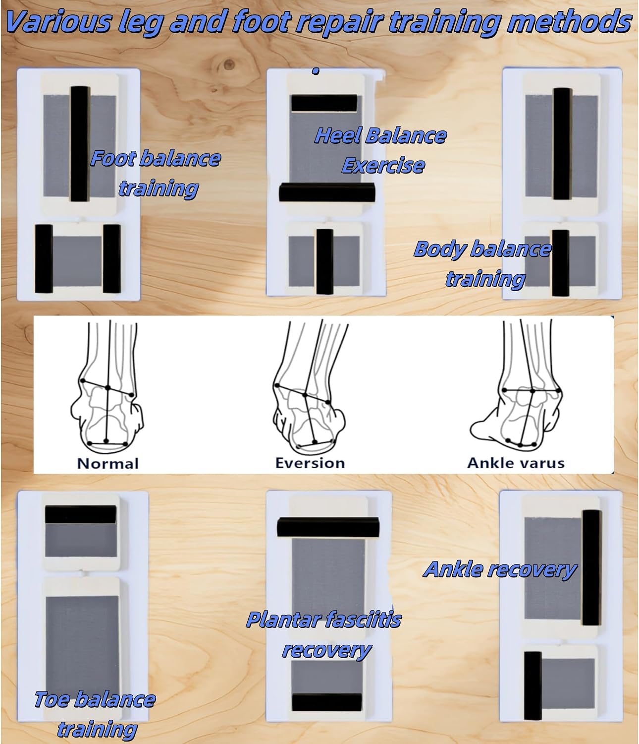 Portable Wooden Slant Board for Calf Stretching Squats Calf Stretcher Pilates Physical Therapy Equipment Adjustable Incline Board for Knees Ankle Heel Feet Leg - Image 3
