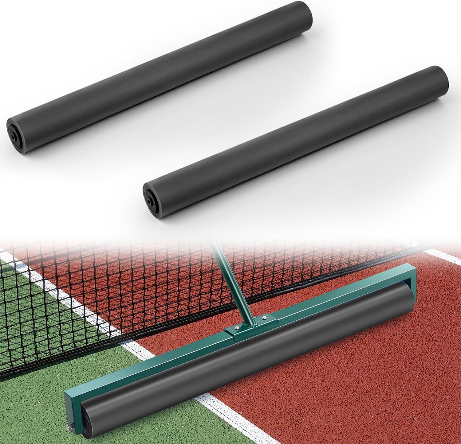 Silipull 36 Inch Replacement Surface Roller Tennis Court Squeegee Sponge Replacement Roller Seamless for Sweep Tennis Brush