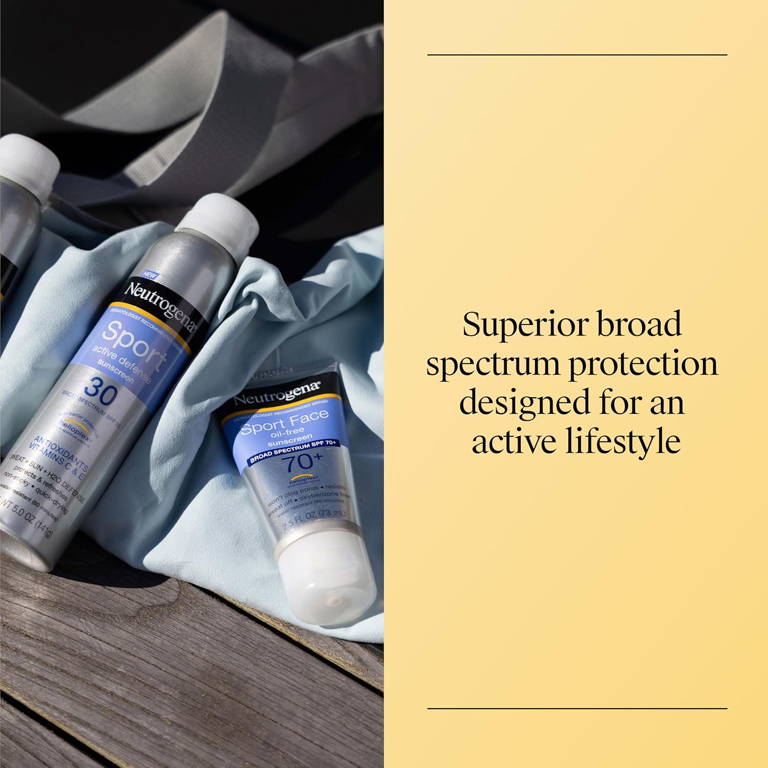 Neutrogena, Sport Face Sunscreen SPF 70+, Oil-Free, Sweat and Water-Resistant, Broad-Spectrum UVA/UVB, 2.5 Fl Oz - Image 6