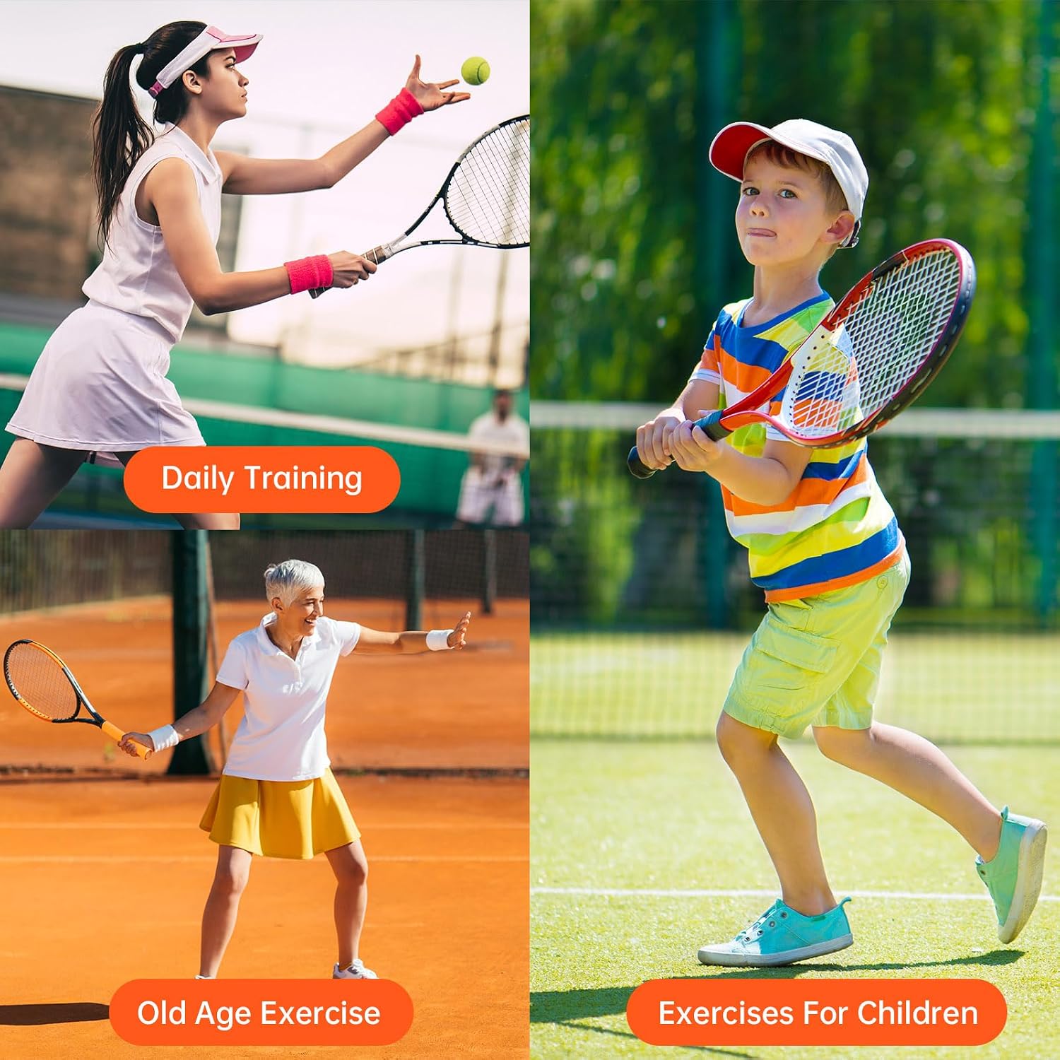 Tennis Trainer Rebound Ball with 3 String Balls, Portable Tennis Training Tool Suitable for Beginners Sport Exercise-Blue - Image 8